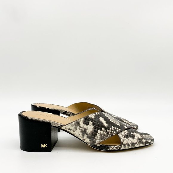 MICHAEL Michael Kors Abbott Snake Crisscross Mules - Picture 2 of 9